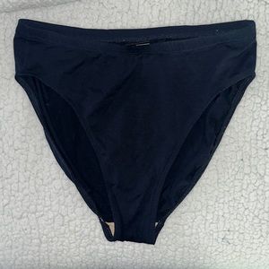 Navy Blue High Waisted Tummy Hiding Bathing Suit Bottom